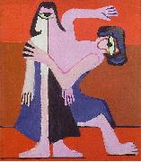 Ernst Ludwig Kirchner Mask-dance Spain oil painting artist